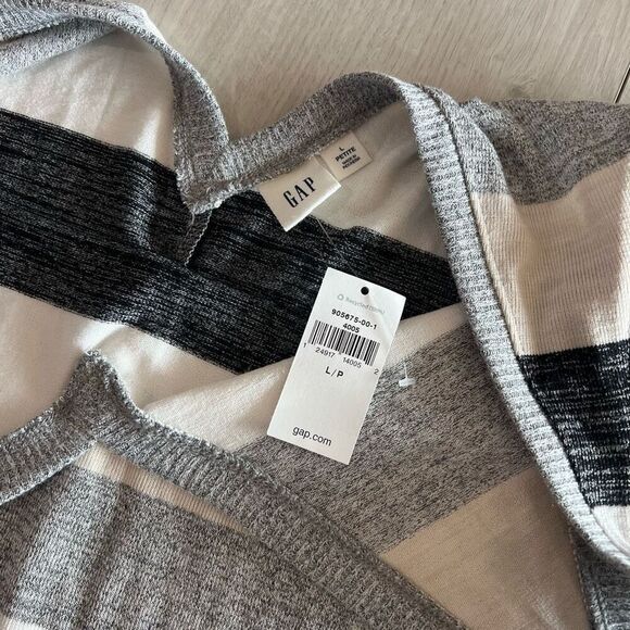 GAP stretch knit striped neutrals tank dress size LP - Picture 4 of 6